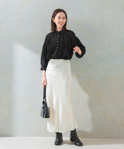 チンツシアーギャザーブラウス ブラウス シャツ チンツシアーギャザーブラウス レディース