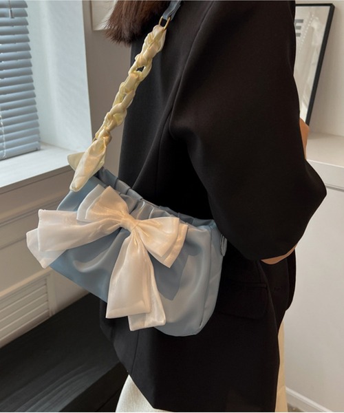 【sio】RIBBON FLUFFY SHOULDER BAG リボン ショルダーバッグ LA VORAGINE ショルダーバッグ バッグ リボンショルダーバック