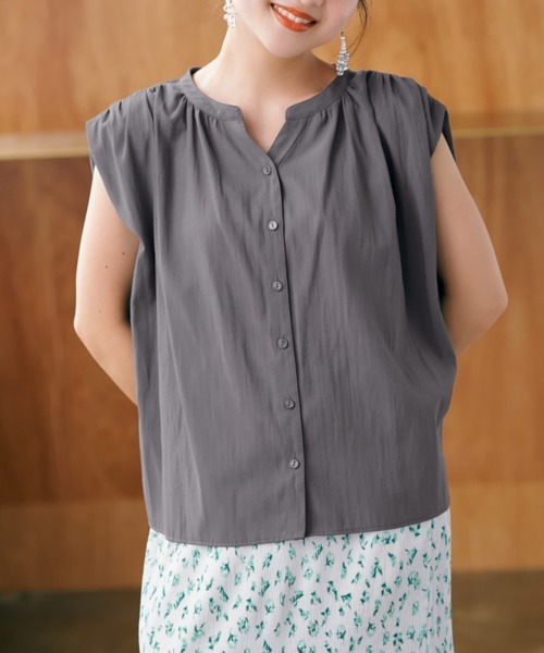 tシャツ バックフレアスキッパーブラウス「低身長・小柄女性」 レディース tシャツ バックフレアスキッパーブラウス「低身長・小柄女性