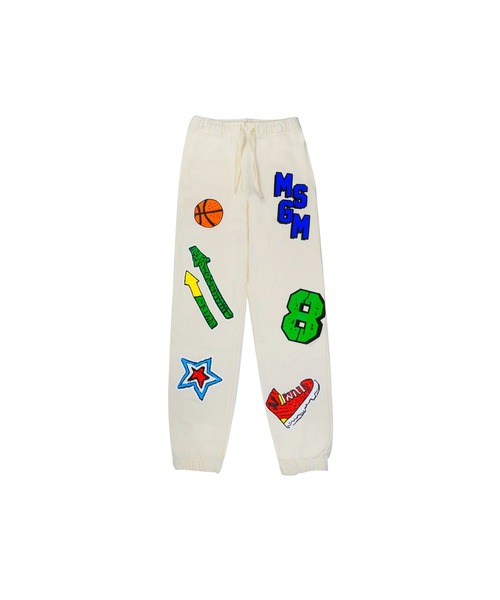新品　MSGM スエットパンツ　10ans MSGM KIDS パンツ バスケットモチーフ スウェットジョガーパンツ
