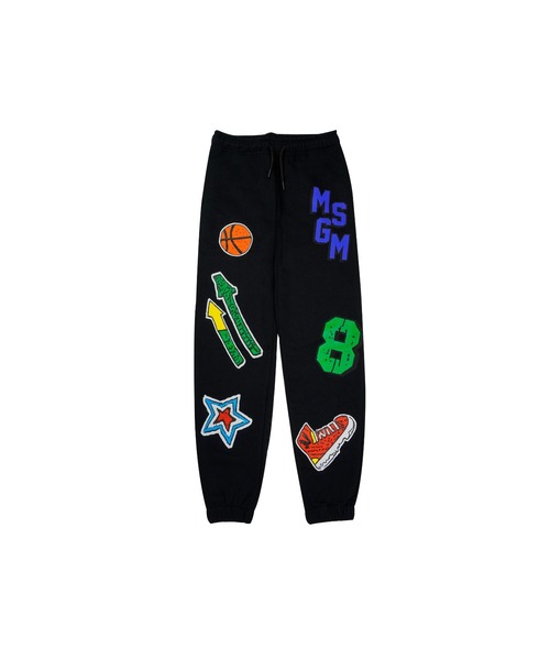 新品　MSGM スエットパンツ　10ans MSGM KIDS パンツ バスケットモチーフ スウェットジョガーパンツ