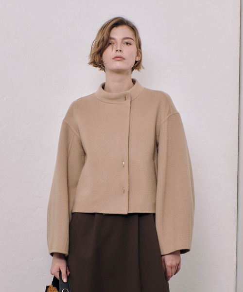 allureville（アルアバイル） ノーカラーコート コート Wリバー