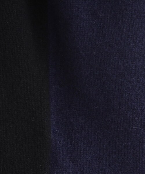 INDIVI（インディヴィ） カーディガン 「カシミヤ混／バイカラー」ゆる