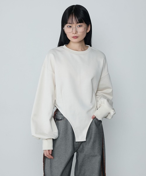 トレーナー スウェット BPY CUTOUT SWEATSHIT レディース 長袖スウェット レディース 可愛い[品番：KH000014972]｜VIVID