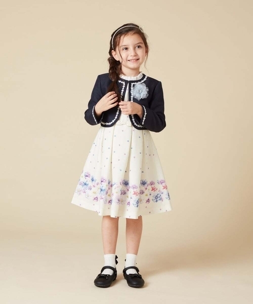 a.v.v セレモニー ワンピース ジャケット 女の子 130 入学式 a.v.v ワンピース 「100-130」「セレモニー」オーガンジー