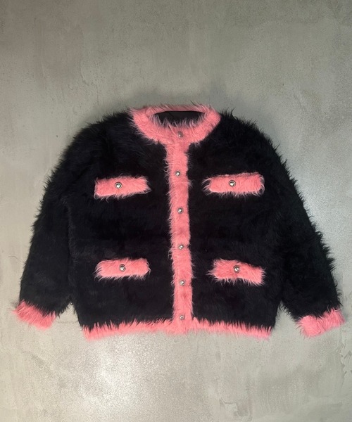 Otte カーディガン バイカラーシャギーカーディガン メンズ レディース
