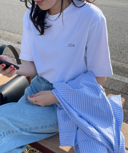 LACOSTE tシャツ 「LACOSTE/ラコステ」 ワンポイントロゴ クルー