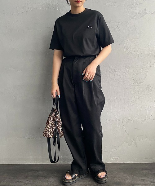 LACOSTE tシャツ 「LACOSTE/ラコステ」 ワンポイントロゴ クルー