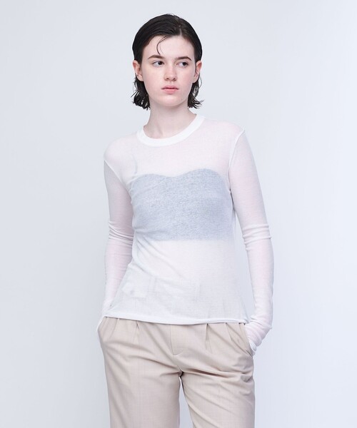 tシャツ 「AEWEN MATOPH」シアー クルーネック カットソー レディース