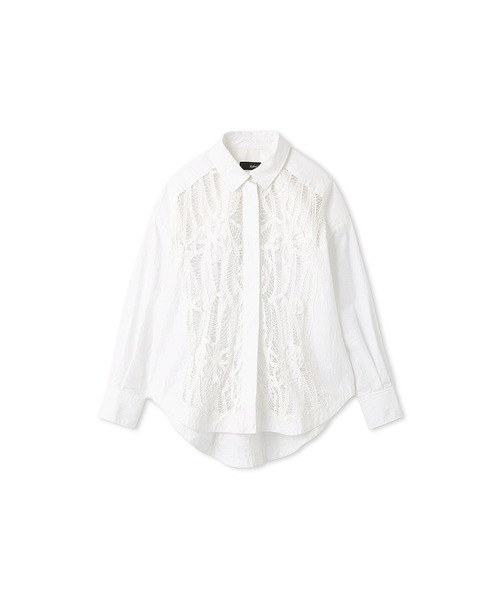 ブラウス シャツ バテンレースドレスシャツ レディース styling/ ブラウス シャツ バテンレースドレスシャツ レディース