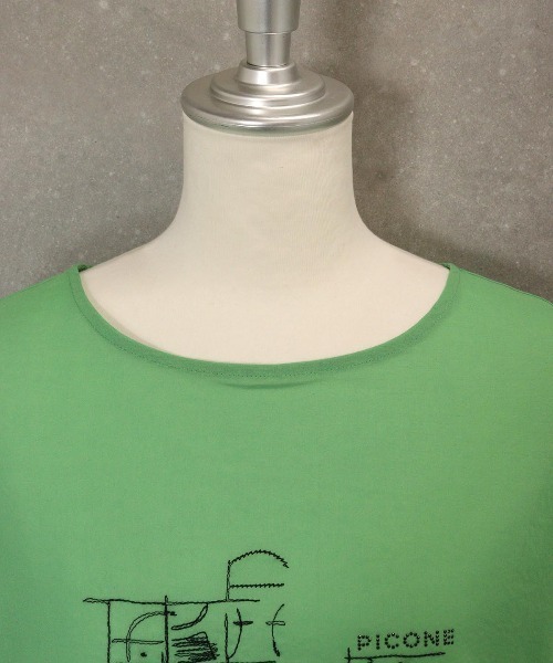 STUDIO PICONE（スタジオピッコーネ） tシャツ コットン100％線画刺繍