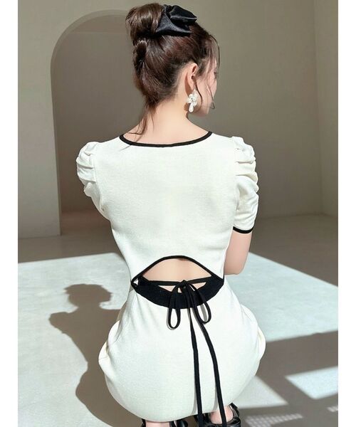 【新品　タグ付き】価格180,000円　タイトワンピース　Dress ワンピース タイト セクシー ドレス 膝丈 七分袖 タイトワンピ