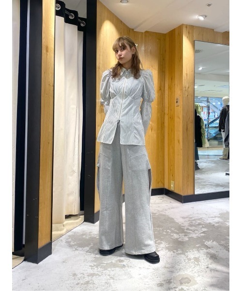 SLY ブラウス SLY ブラウス シャツ FRONT ZIP SH BL フロント ジップ