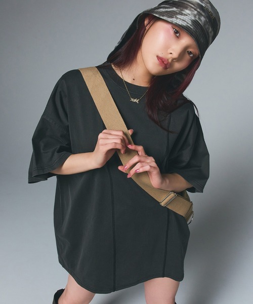 X-girl ワンピース FADED S/S BIG TEE DRESS : ZOZOTOWN Yahoo