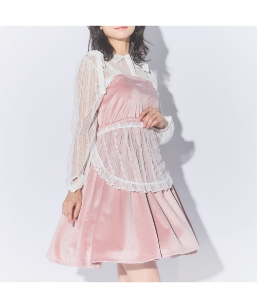 Starry ワンピース レースエプロンベロアワンピース : ZOZOTOWN