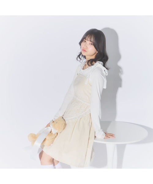 Starry ワンピース レースエプロンベロアワンピース : ZOZOTOWN