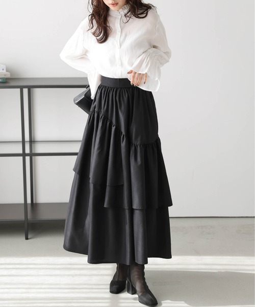日本未入荷 UNIFREE★ アシンメトリーティアードスカート スカート アシンメトリーティアードスカート : ZOZOTOWN Yahoo