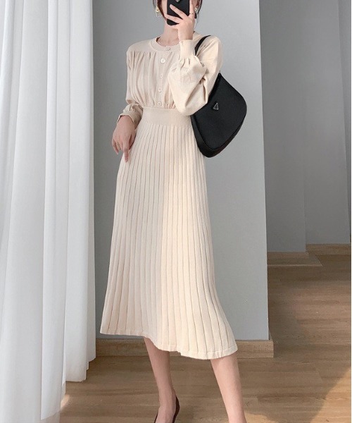 「Dream garden」 「O's」長袖ワンピース FREE ブラック レディース_画像3