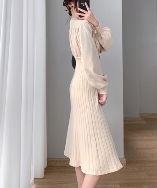 「Dream garden」 「O's」長袖ワンピース FREE ブラック レディース_画像5