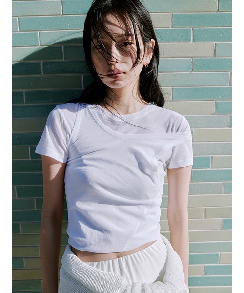 MIESROHE tシャツ ツイストレイヤードT レディース : ZOZOTOWN