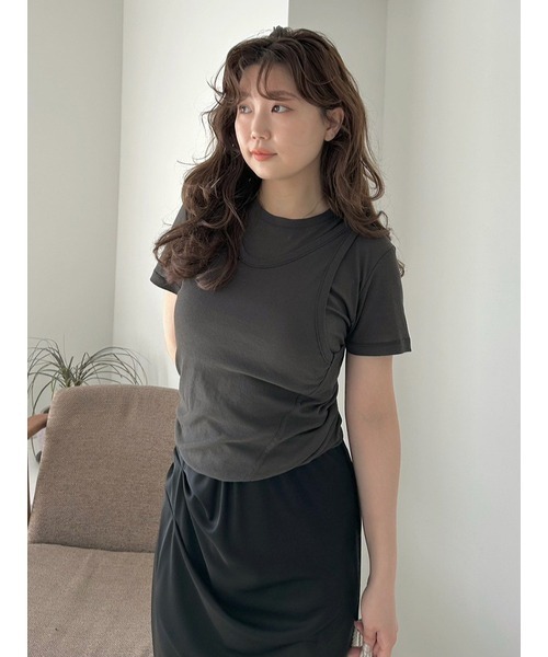 MIESROHE tシャツ ツイストレイヤードT レディース : ZOZOTOWN