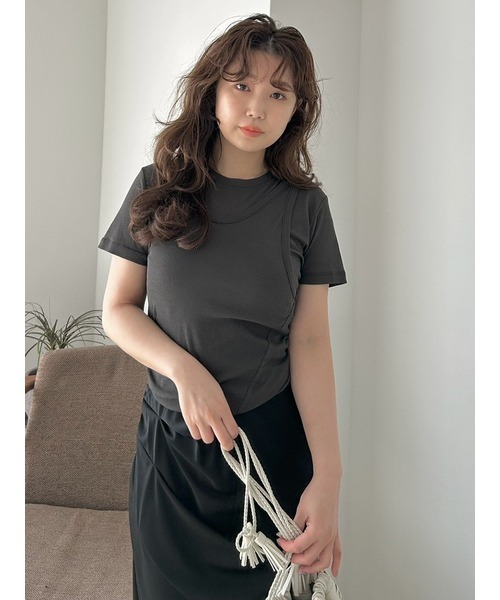 MIESROHE tシャツ ツイストレイヤードT レディース : ZOZOTOWN