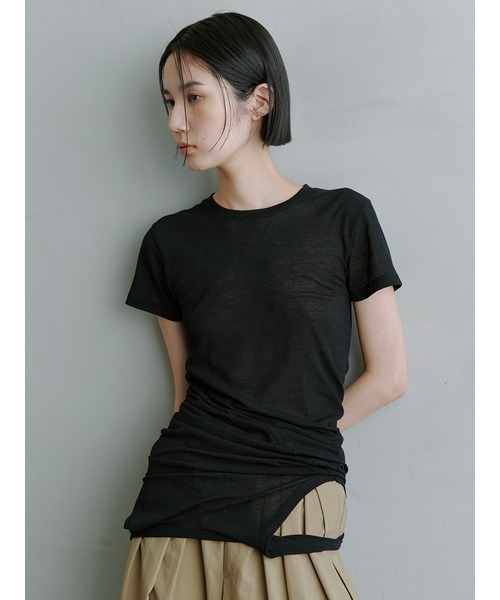 ミースロエ　ツイストレイヤードT ツイストレイヤードT(Tシャツ)｜トップス｜MIESROHE（ミースロエ