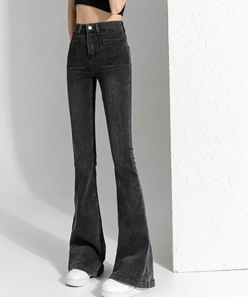 [NinaetLina] обработка Denim брюки M индиго голубой женский 