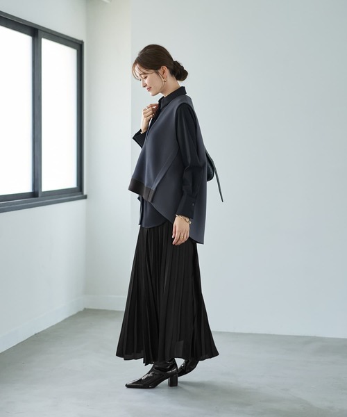 STYLE DELI（スタイルデリ） ベスト ジレ 「LUXE」前後差テールVネック