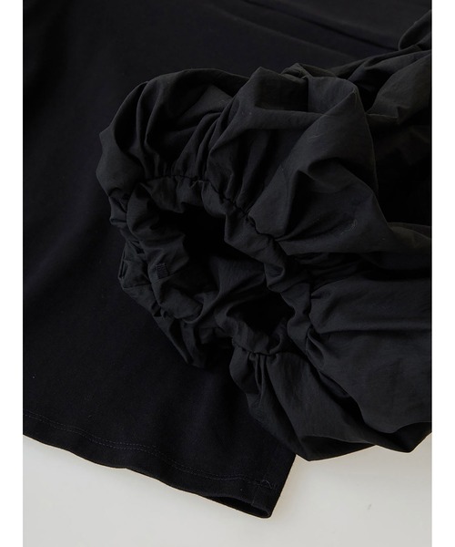 HER. tシャツ ボリュームスリーブカットトップス レディース