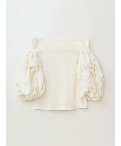 HER. tシャツ ボリュームスリーブカットトップス レディース