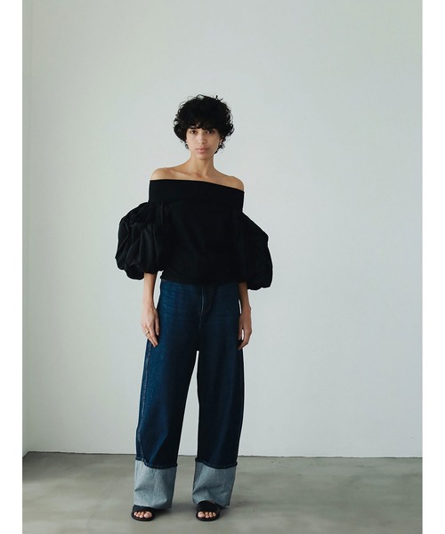完売【HER. 】ボリュームスリーブカットトップス HER. tシャツ ボリュームスリーブカットトップス レディース