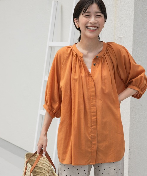 「URBAN RESEARCH DOORS」 半袖ブラウス MEDIUM ブラック系その他 レディース URBAN RESEARCH DOORS 「URBAN DOORS」 半袖ブラウス MEDIUM