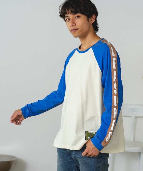 tシャツ PLEASURES/プレジャーズ TECHNO RAGLAN LONG SLEEVE ラグランTシャツ レディース