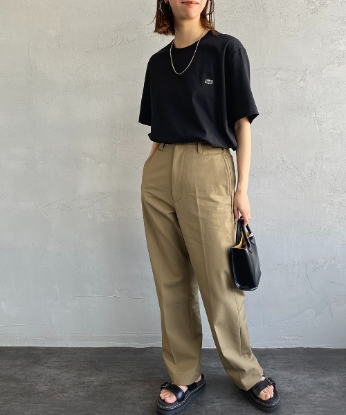 「LACOSTE」 半袖Tシャツ 4 ホワイト レディース
