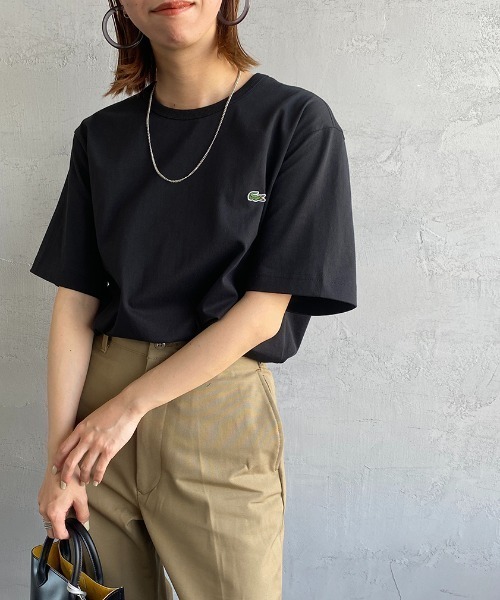「LACOSTE」 半袖Tシャツ 4 ホワイト レディース
