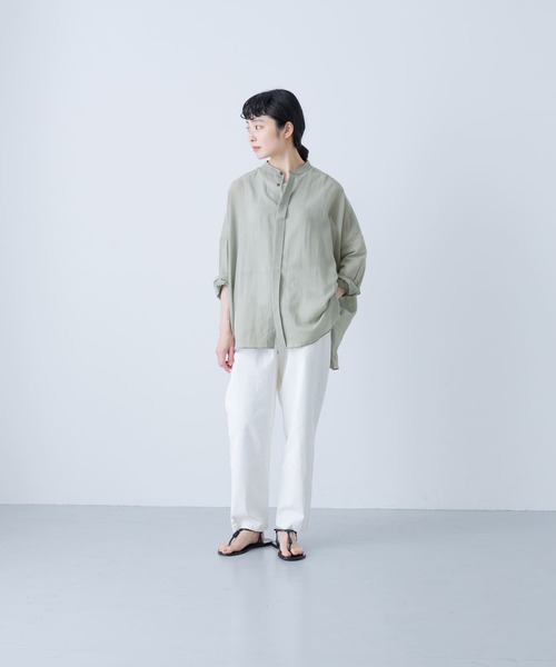 バックタックワイドシャツ　ICE GLAY かぐれ ブラウス シャツ バックタックワイドシャツ レディース