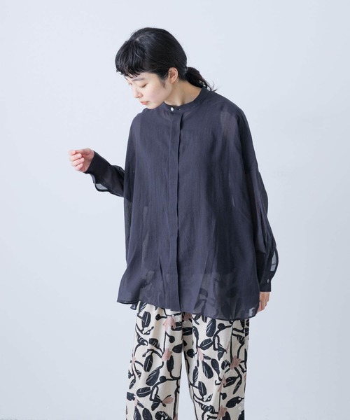 バックタックワイドシャツ　ICE GLAY かぐれ ブラウス シャツ バックタックワイドシャツ レディース