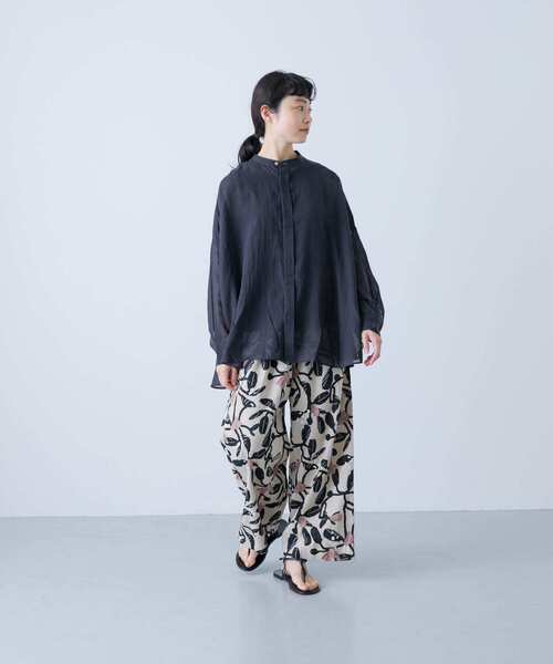 かぐれ ブラウス シャツ バックタックワイドシャツ レディース