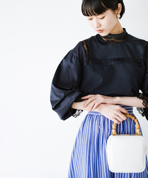 「haco!」 長(zhǎng)袖ブラウス SMALL ネイビー レディース