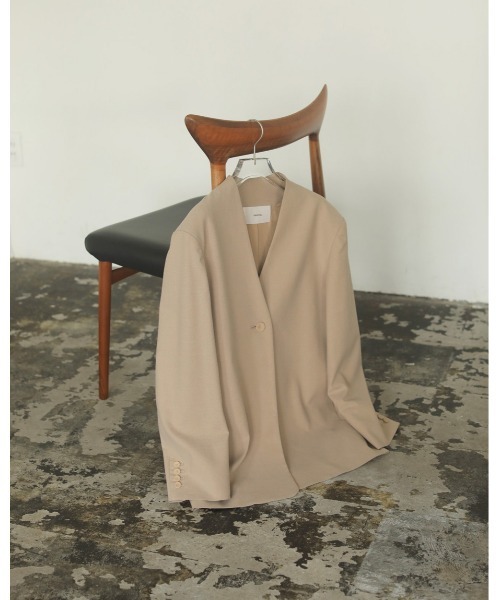 todayful ノーカラー ジャケット　38 TODAYFUL 「TODAYFUL」 ノーカラージャケット 38inch ナチュラル