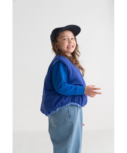 maarook（マルーク） パンツ ブルーデニムニットサスペンダーパンツ