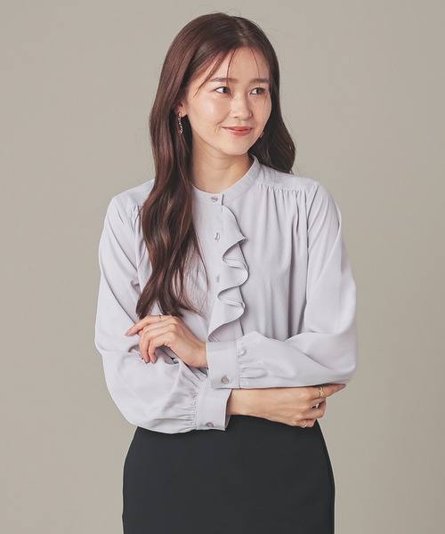 GLACIER lusso（グラシアルッソ） ブラウス シャツ ラッフルフリル