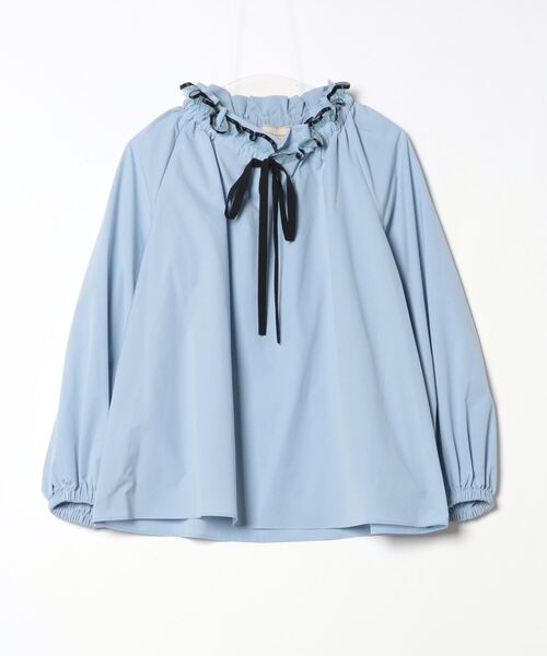 UNITED ARROWS」 長袖ブラウス FREE ブルー レディース オーガンジー