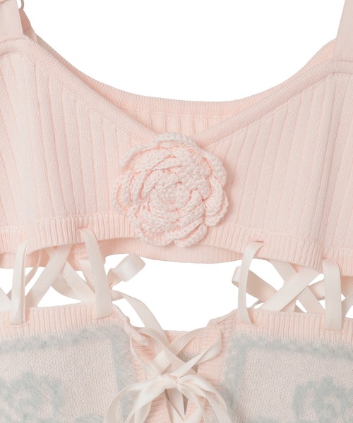 Candy Stripper（キャンディーストリッパー） ROSE LACE UP KNIT
