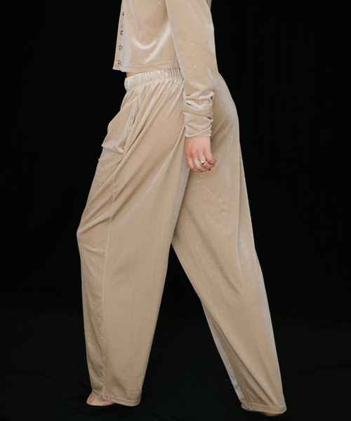 HANNE パンツ シャイニードットベロアパンツ レディース : ZOZOTOWN