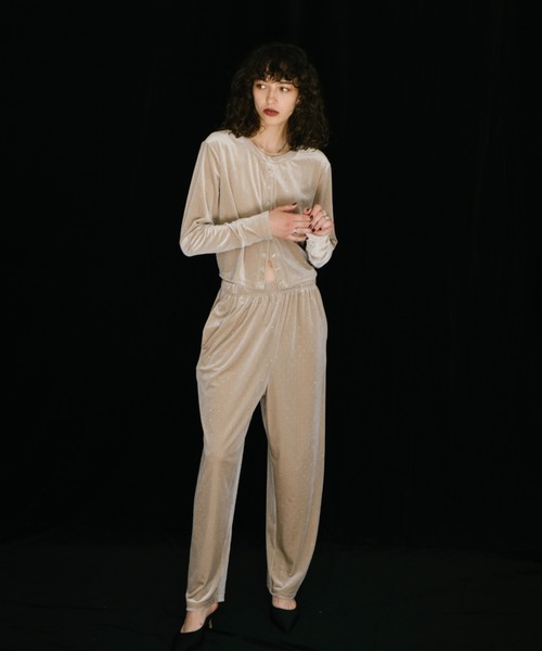 HANNE パンツ シャイニードットベロアパンツ レディース : ZOZOTOWN