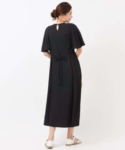 「a.v.v」 半袖ワンピース 40 ブラック レディース_画像7