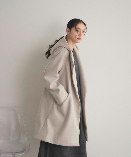 &. NOSTALGIA（ノスタルジア） コート アウター フェイクウールフード