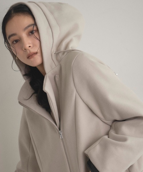 &. NOSTALGIA（ノスタルジア） コート アウター フェイクウールフード